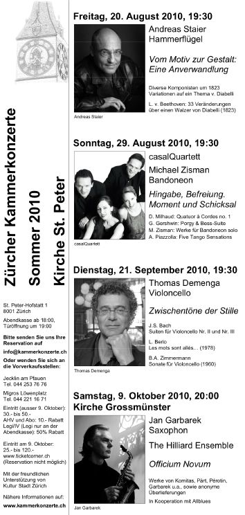 Flyer Sommer 2010